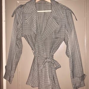 Black & White Striped Jacket Top